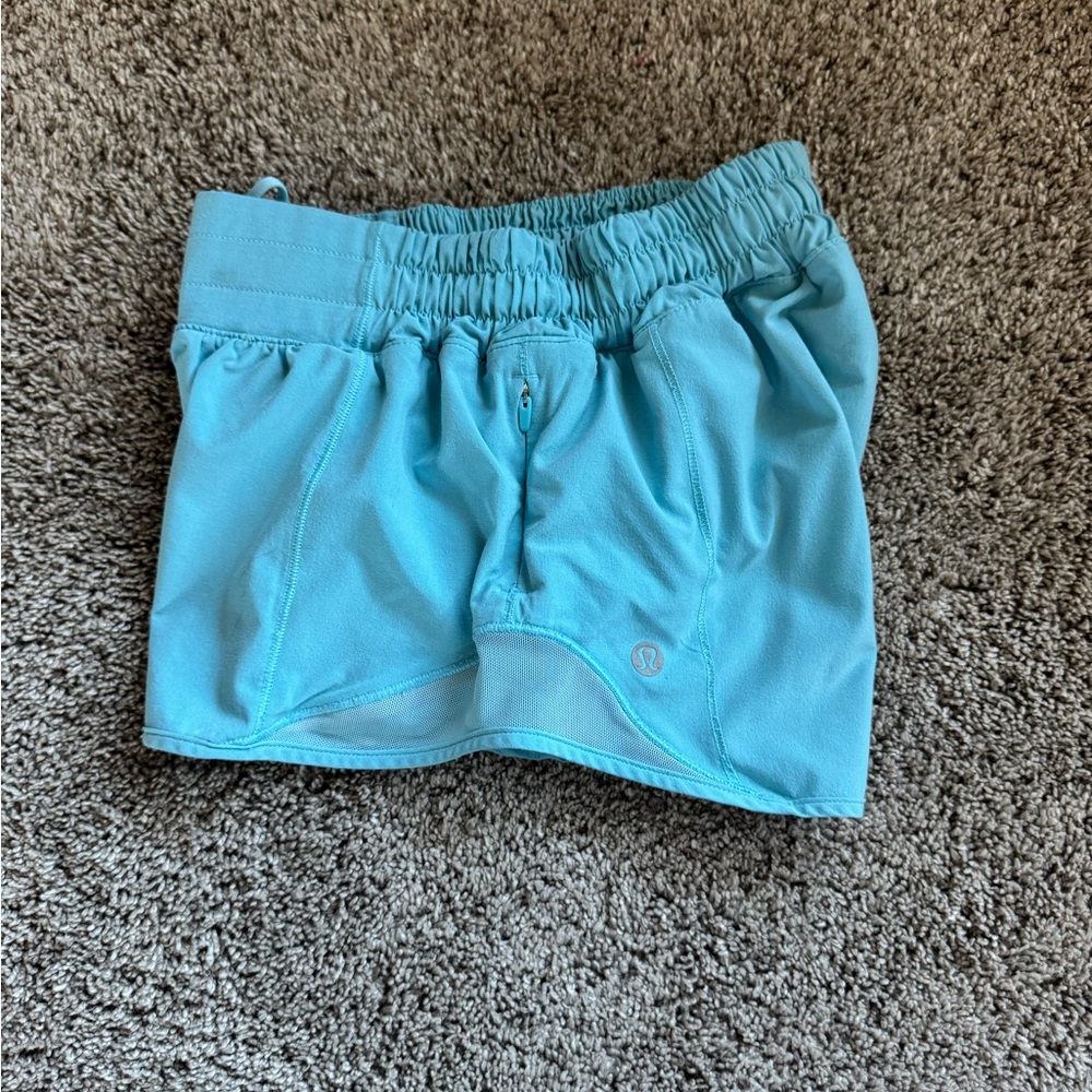Lululemon Shorts
Hotty Hot
Low Rise
2.5 Inseam 
Cyan Blue